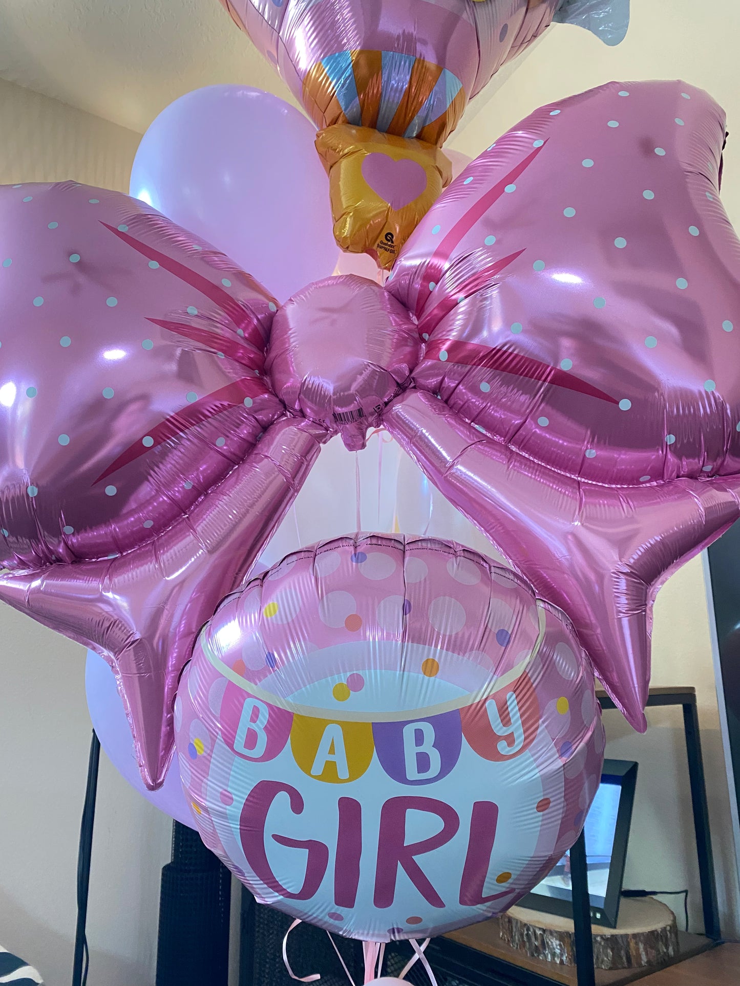 Welcoming Baby Girl Balloon Bunch