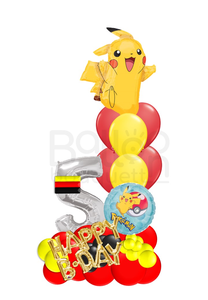 Pokemon Birthday Bouquet  Balloon Arrangement Delivery