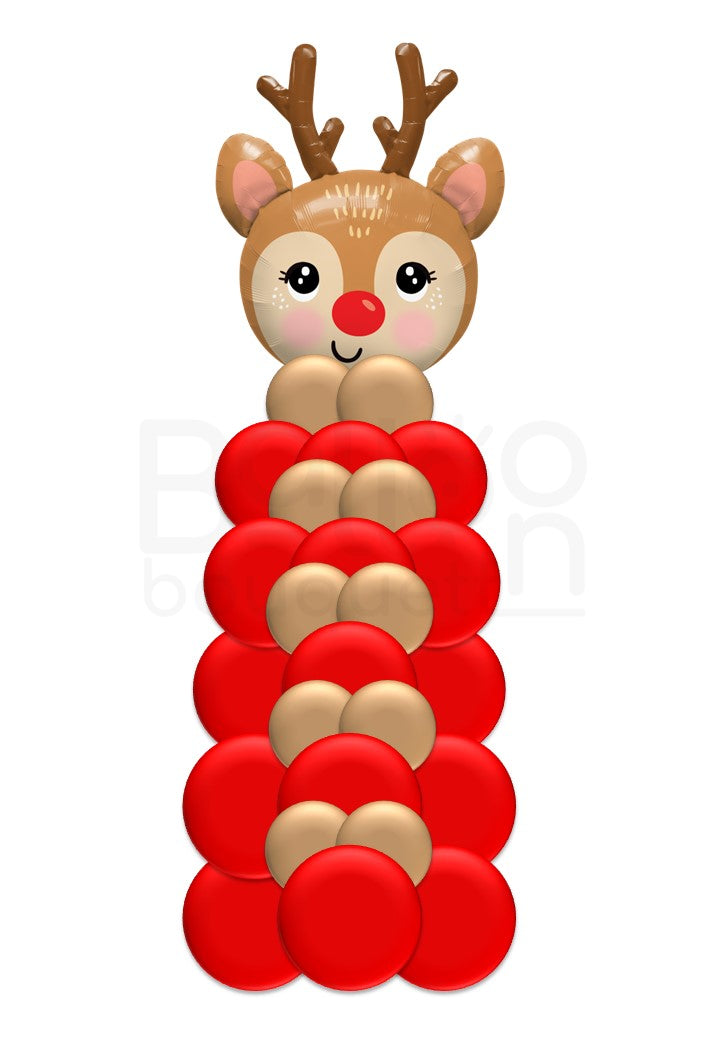 Christmas Organic Column 6 FT With Character Topper