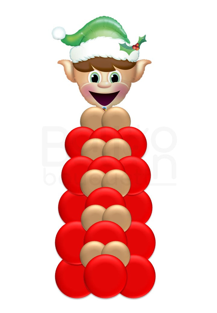 Christmas Organic Column 6 FT With Character Topper