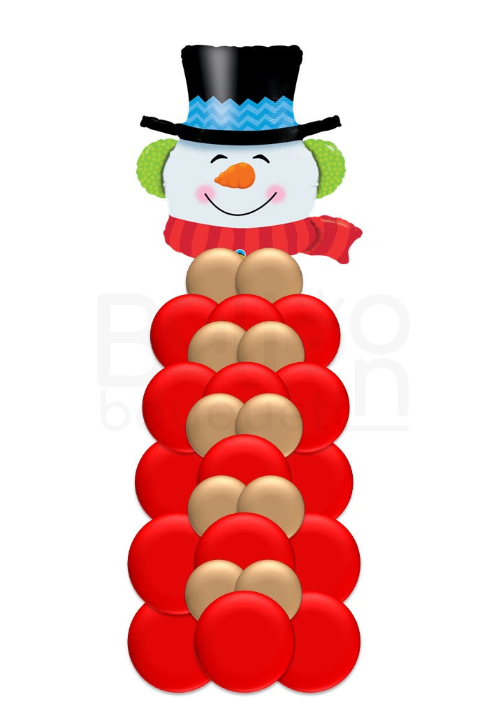 Christmas Organic Column 6 FT With Character Topper